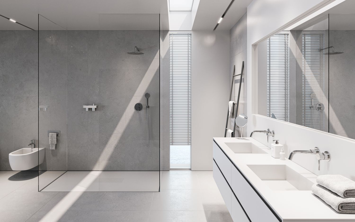 Łazienka w stylu skandynawskim - kolekcja Flusso