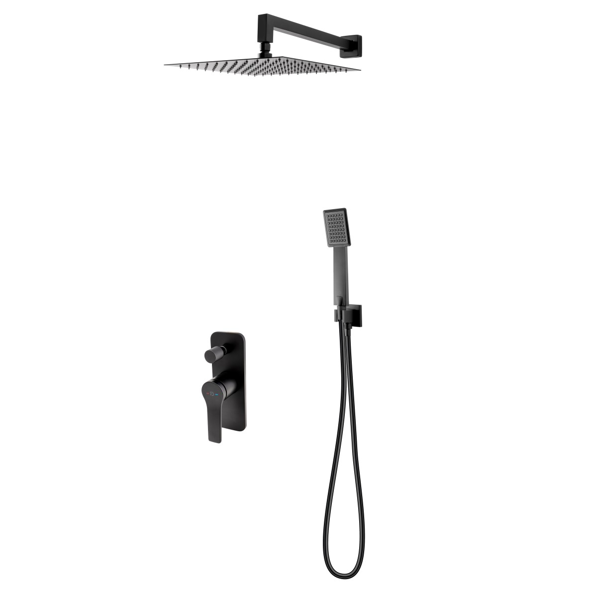 SEPPIA, Kompletny system podtynkowy prysznicowy z baterią i deszczownią