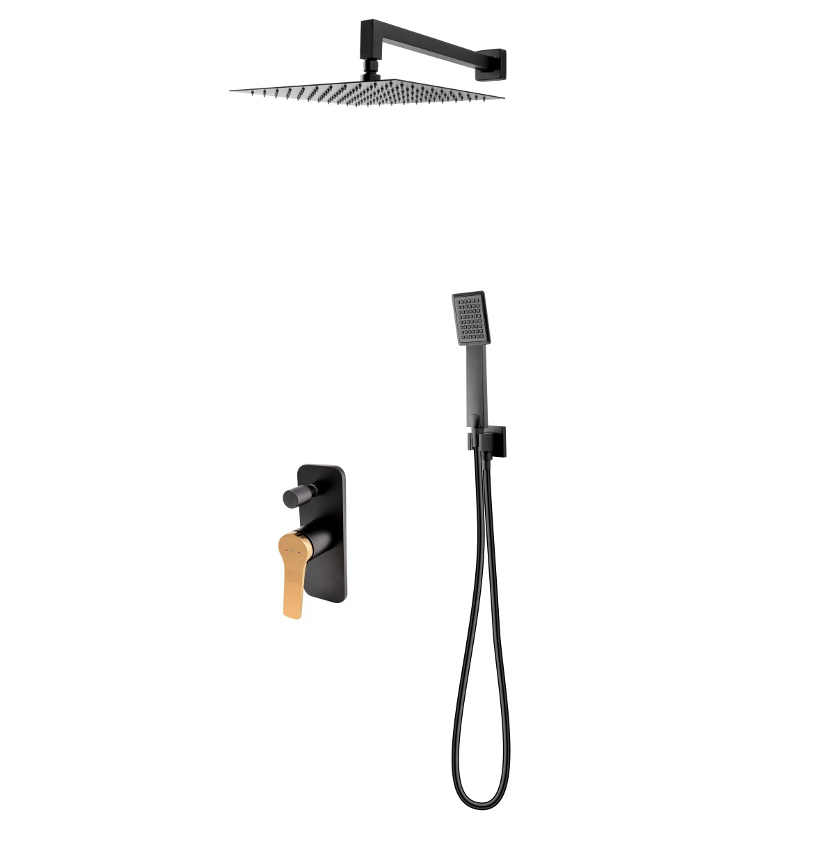 SEPPIA, Kompletny system podtynkowy prysznicowy z baterią i deszczownią